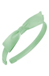 L Erickson Kids' 'bermuda Bow' Silk Headband In Mint