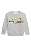 GUCCI SEQUIN LOGO SWEATSHIRT,561658XJAMP