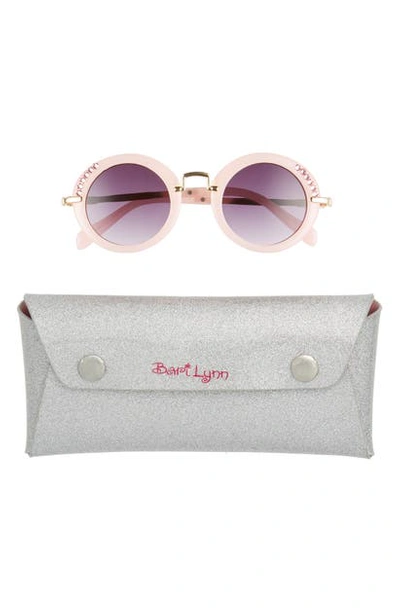 Bari Lynn Kids' 42mm Round Crystal Sunglasses In Light Pink