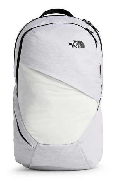 The North Face Kids' Isabella Backpack In Tnf Wht Met Melange/tnf Blk