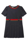 GUCCI PLEATED WOOL DRESS,571286XWAF7