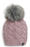 THE NORTH FACE OH-MEGA KNIT BEANIE WITH FAUX FUR POMPOM,NF0A4A9BD2Q