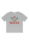 GUCCI LOGO EMBROIDERED TEE,586167XJBK2