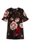 DOLCE & GABBANA FLORAL VELVETEEN DRESS,L51DT9FSWBS