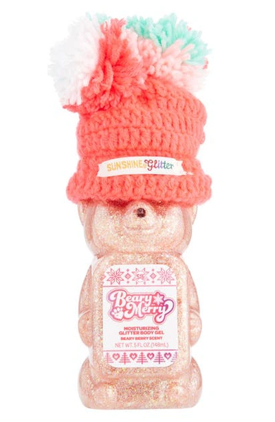 Sunshine & Glitter Kids' Beary Merry Moisturizing Glitter Body Gel In Pink