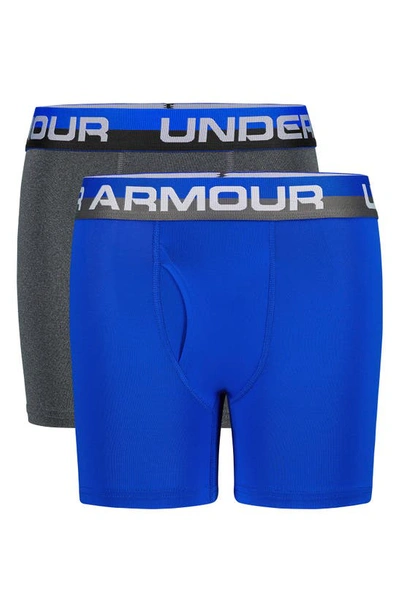 Under Armour Kids' Little Boys & Big Boys 2-pk. Boxerjocks In Silver/ Ultra Blue
