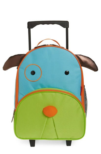 Skip Hop Dog Zoo Kids Rolling Luggage In Blue Dog