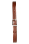 Tallia Reversible Leather Belt In Cognac Black