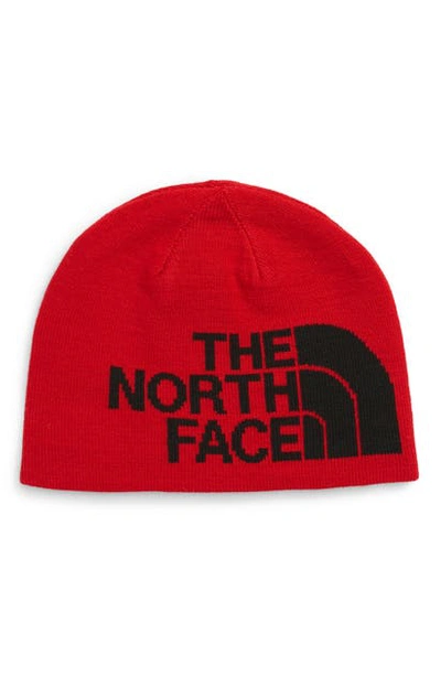 The North Face Kids' Anders Reversible Beanie In Tnf Red/ Tnf Black