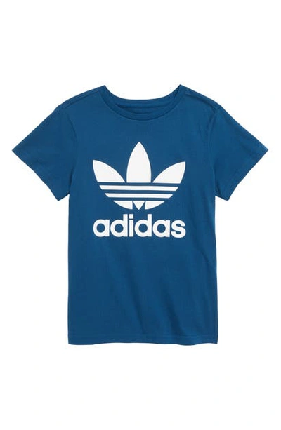 Adidas Originals Kids' Trefoil Graphic T-shirt In Scarlet/ White