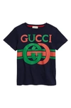 GUCCI LOGO GRAPHIC T-SHIRT,561651XJBCG