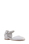 Nina Kids' Cera Crystal Embellished D'orsay Sandal In White Smooth