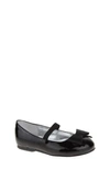 Nina Toddler & Little Girls Pegasus-t Pointed Bow Ballet Flats In Black Patent