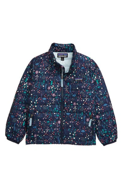Patagonia Kids' Down Sweater Jacket In Forrest Forage Neo Navy