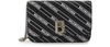 BALENCIAGA B leather purse with chain,593615 1NH6Y BLACK WHITE