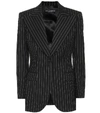 Dolce & Gabbana Pinstriped Single Button Blazer In Black