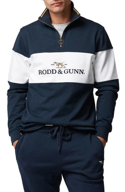 Rodd & Gunn Foresters Peak Quarter Zip Pullover In Midnight