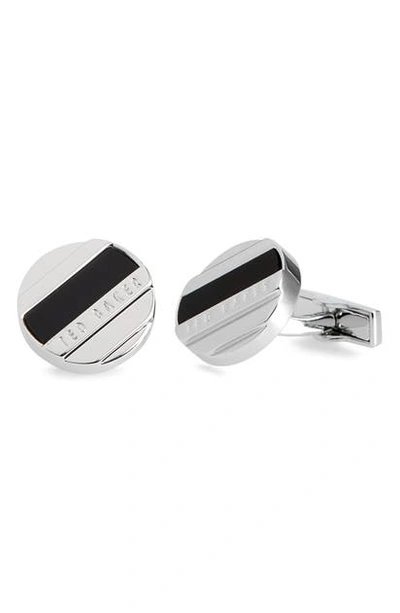 Ted Baker Onyx Inlay Cuff Links In Black