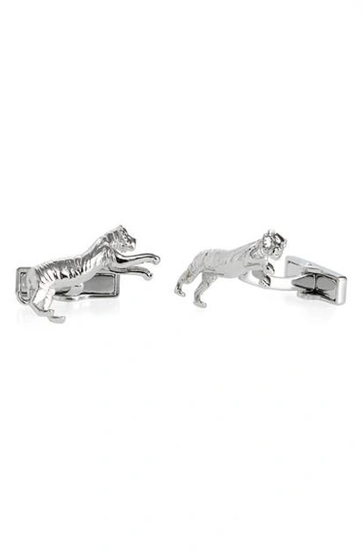 Ted Baker Zapped Jaguar Cuff Links In Silver-col