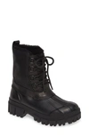 RAG & BONE WATERPROOF DUCK BOOT WITH GENUINE SHEARLING LINING,WFF19HF0339L33