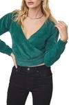 Astr Sheresa Sweater In Eucalyptus Green