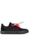 Off-white Vulcanised Canvas Trainers In Black