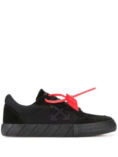 Off-white Vulcanised Canvas Trainers In Black