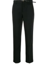 RED VALENTINO BELTED CROPPED TROUSERS