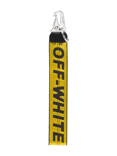 Off-white Industrial Logo Keyring In Yellow