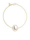 ANNOUSHKA 18KT YELLOW GOLD DIAMOND INITIAL L BRACELET