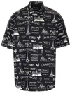 BALENCIAGA BALENCIAGA LOGO PRINTED SHORT SLEEVED SHIRT