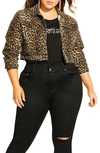 CITY CHIC ANIMAL SPOT DENIM JACKET,200571