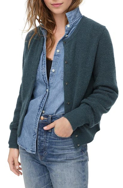 Jcrew Supersoft Crew Bling Cardigan In Shaded Spruce