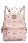 Mcm 'x-mini Stark Side Stud' Convertible Backpack In Pink