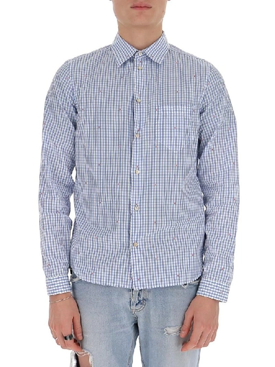 Gucci Checked Shirt In Blue