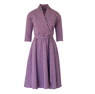 Anna Etter Midi Purple Doreen Dress