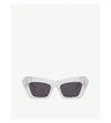 Loewe Chunky Anagram Lw 40036i 021a Cat Eye Sunglasses In Ice White