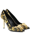 VERSACE PRINTED LEATHER PUMPS,P00432612