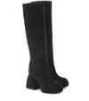 NODALETO BULLA SOLAL VELVET KNEE-HIGH BOOTS,P00433552