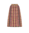 GUCCI TWEED WOOL MIDI SKIRT,P00436143