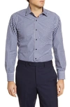 LORENZO UOMO TRIM FIT EASY IRON GINGHAM DRESS SHIRT,NF9F191