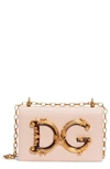Dolce & Gabbana Baroque Small Leather Crossbody Bag In Cipria