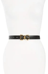 Dolce & Gabbana Baroque Dg Logo Leather Belt In Black