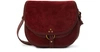 JÉRÔME DREYFUSS FELIX MEDIUM SUEDE CROSSBODY BAG,FEMCRB/BURGUNDY