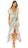 CAMILLA Frill Sleeve Maxi Dress,CILL-WD263