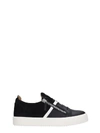 GIUSEPPE ZANOTTI FRANKIE SNEAKERS IN BLACK SUEDE AND LEATHER,11179964