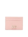 DOLCE & GABBANA LEATHER CARDHOLDER WITH CRYSTAL DG,11180862