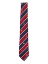GUCCI RED AND BLUE STRIPED SILK TIE,11180035