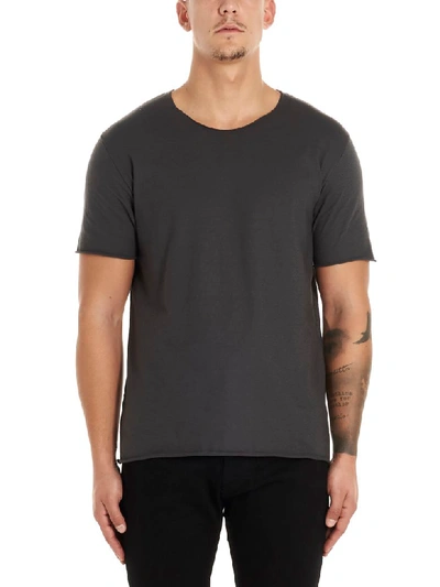 Giorgio Brato Uncut Cotton Jersey T-shirt In Grey