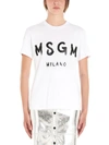 Msgm Signature Logo Print T-shirt In White